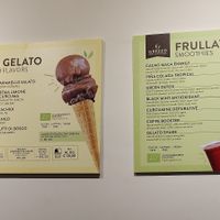Gelato menu at Grezzo Raw Chocolate - Euclide in Rome