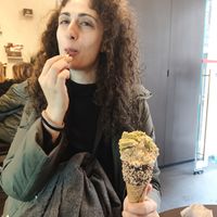 Pistacho and hazelnut gelato at Grezzo Raw Chocolate - Euclide in Rome