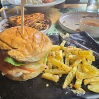 Veggie Burger at 3 Monkeys in Athens