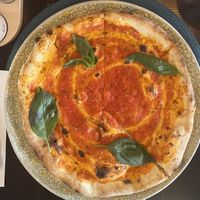 margherita pizza with no cheesee  at Alfredo in Albufeira