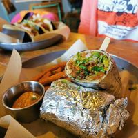 Smokey jackfruit burrito at Crudo  in Worthing