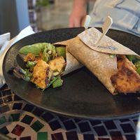 Okra wrap at Coquelicot Gallery and Cafe in Palatine