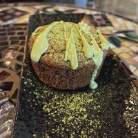 Matcha cake at Coquelicot Gallery and Cafe in Palatine