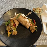 Basil wrap  at Coquelicot Gallery and Cafe in Palatine