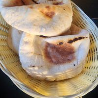 Pitas made on site, delicious! at Zeytin in Irving