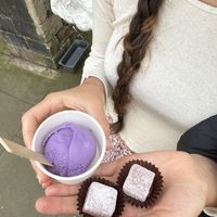 Ube ice cream  at Cherry Hill Chocolates in Ely
