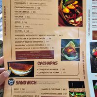 Menu at Sweet Spot in Montanita