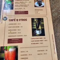 Menu at Sweet Spot in Montanita