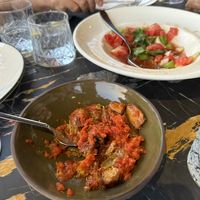 berenjenas y ensalada  at Manzara in Selimiye