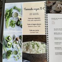 Vegan page in their menuu  at Croq' Nem Le Tai in Avignon