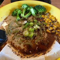 Garden Party Ramen (close up before mixing) at Harumama in San Diego