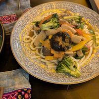Stir fry udon noodles at SU - Sapa Vegetarian Restaurant in Sapa