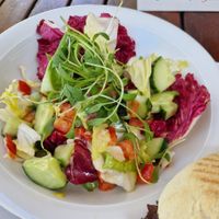 Beilagensalat mit veganem Dressing at Biergarten am Kocher in Kuenzelsau