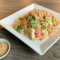 
Hoi An Asian Garden Salad
Farm-to-Table-Fresh Hoi An Vegetables with Chef Long's Fusion Creamy Vietnamese Peanut Vinaigrette Dressing
 at HoiAnPizza in Hoi An