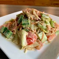 
Hoi An Asian Garden Salad
Farm-to-Table-Fresh Hoi An Vegetables with Chef Long's Fusion Creamy Vietnamese Peanut Vinaigrette Dressing
 at HoiAnPizza in Hoi An