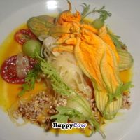 zucchini blossoms at Pure Food and Wine in New York City