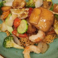 Special Mix of mock meats at Cafe Soya in Birmingham