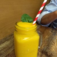 Mango soya shake at Cafe Soya in Birmingham