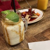 Vanilla and mango shakes  at Cafe Soya in Birmingham