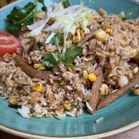  Vegan Chicken and Sweetcorn Fried Rice  at Cafe Soya in Birmingham