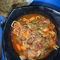 “Curry Noodle Soup” could be made vegan, with veggies & Roti   at Senja Bay Resort in Perhentian Islands