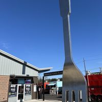 The gigantic Fork.  Oh, the cart is somewhere at the left when you fork in this way  at Kua Thai in Fairview