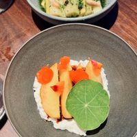 Peach straciatella & leek  at Holy Carrot in West London