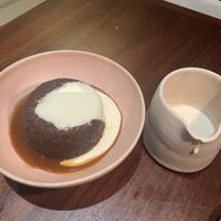 Sticky toffee pudding   at Holy Carrot in West London