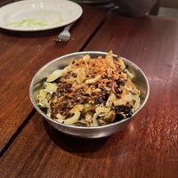 Charred cabbage, chilli, XO  at Holy Carrot in West London