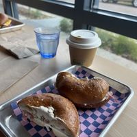 Best vegan bagel in town  at Flour Moon Bagels in New Orleans