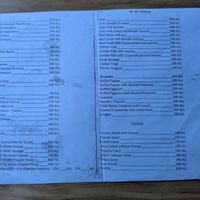 English Menu at Kastrati in Tirana