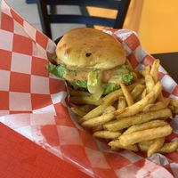Double Cheeseburger with fries   at Romeo's in Asheville