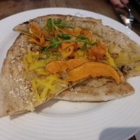 Vegan garlic flatbread with cheese at Craobh - Kroov in Perth And Kinross