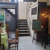 View of dining area; counter to the right. at La Cocina Vegetariana de Chavelita in Merida