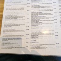Menu at Culpa Espresso in Aintree