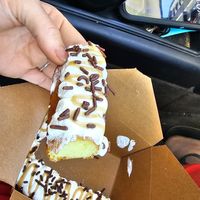 Vegan! Bavarian cream doughnuts made fresh daily at Rollin' Dough - temporarily closed in Homer