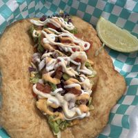 Delicious fried dough taco!  at Rollin' Dough - temporarily closed in Homer