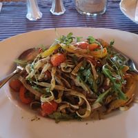 Bandnudeln mit Basilikum Pesto at Seestern in Heiligenhafen