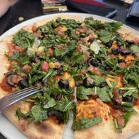 Vegan focaccia pizzaa  at The Hunger in Bursa