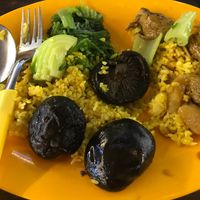 Briyani with three side vegetables  at Kwan Inn Vegetarian 观音斋 - Chinatown in Central Singapore