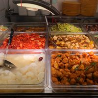 Vegetable selection at Kwan Inn Vegetarian 观音斋 - Chinatown in Central Singapore