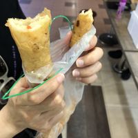 fried spring rolls popiah $1 each  at Kwan Inn Vegetarian 观音斋 - Chinatown in Central Singapore
