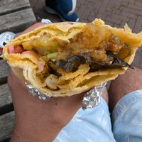 Vegan roti wrap at Roti King in Leiden