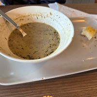 Mushroom soup (pretty good and salty)   at Valkyrjan Bistro & Bar in Reykjavik