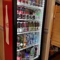 Wide selection of bottled drinks  at Pizza Bros in Visalia