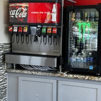 Nice selection of fountain drinks, and energy drinks  at Pizza Bros in Visalia