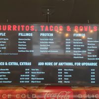 Menu at Exile Burrito in Berlin
