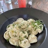 Amazing dumplings with smoked tofu and chickpeas   at Seo Jeo in Budva