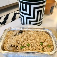 Mushroom fried rice (no egg) at The Great Wall Chinese Takeaway in Dubai