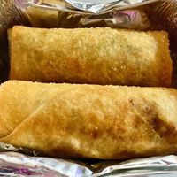 Large pancake spring rolls at The Great Wall Chinese Takeaway in Dubai